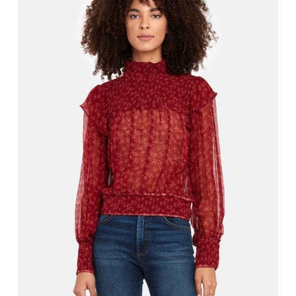 Free People Tops - NWT Roma Smocked Neck Blouse by Free People